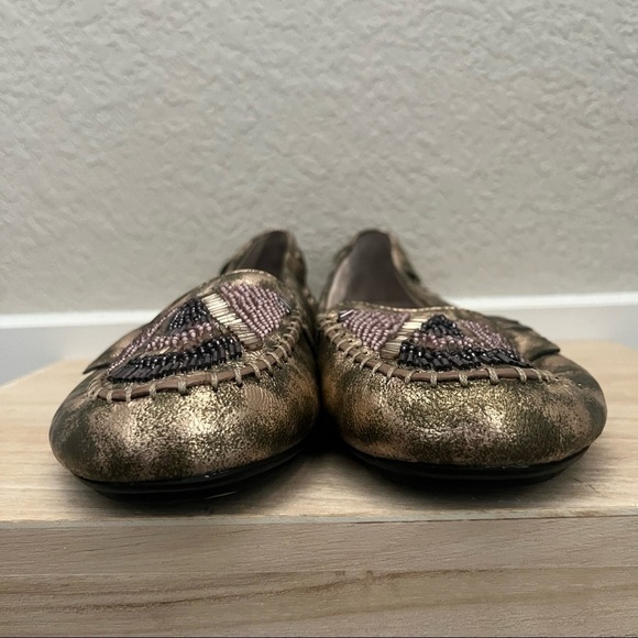 House of Harlow 1960 Marion Beaded Moccasin Flats 6.5 - Picture 7 of 9
